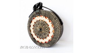 Wholesale Ethnic Balinese Summer Rattan Sling Bag 